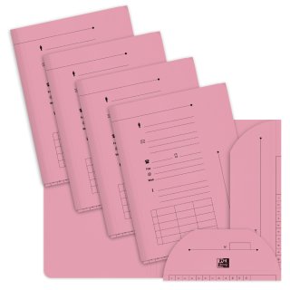 Oxford Aktenmappe PASTEL Farbe: rosa 240 g/qm 25 Mappen