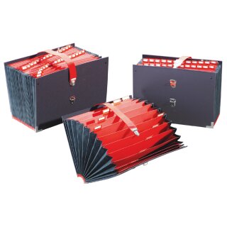 extendos Fächertasche 25 Fächer alphanumerisch schwarz