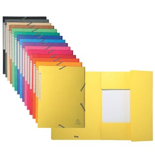 EXACOMPTA Eckspannermappe DIN A4 Karton farbig sortiert (Preis pro Stück)