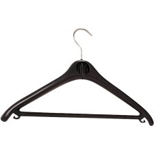 UNiLUX Kleiderbügel "KLASSIK" aus Plastik Farbe: schwarz (Preis pro Stück)