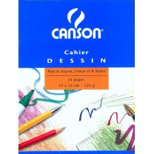 CANSON Zeichenblock blanko 125 g/qm 170 x 220 mm 16 Blatt