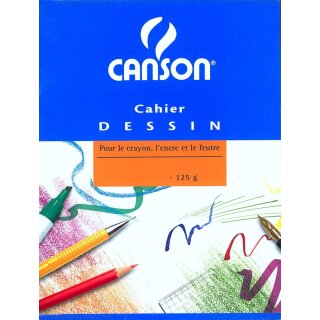 CANSON Zeichenblock blanko 125 g/qm 240 x 320 mm 24 Blatt