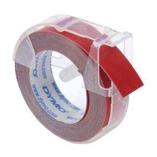 DYMO Prägeband 3D 9 mm breit 3 m lang rot glänzend