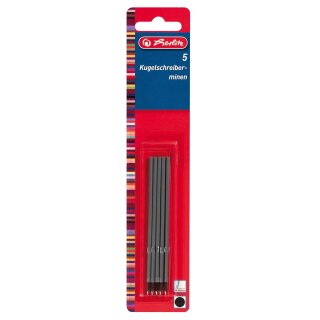 Herlitz Kugelschreiberminen X-20 schwarz 5 Stück