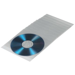 hama CD /DVD Hülle PP transparent oben offen für 1 CD/DVD 75 Hüllen