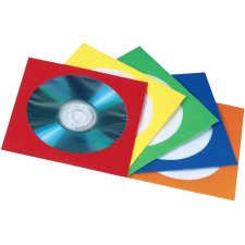 hama CD /DVD Papiertasche für 1 CD/DVD farbig sortiert