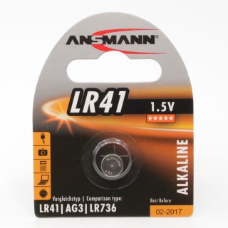 ANSMANN Alkaline Knopfzelle "LR41" 1,5 Volt (AG3)