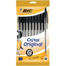 BIC Kugelschreiber Cristal Original schwarz im 10er Beutel