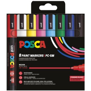 POSCA Pigmentmarker POSCA PC-5M 8er Box Standard