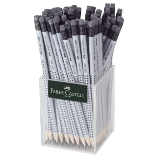 FABER-CASTELL Bleistift GRIP 2001 mit Radierer im Köcher 72 Stifte
