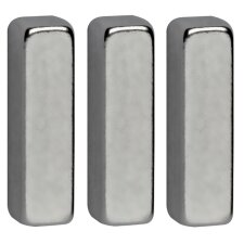 MAUL Neodym Stabmagnete (B)4 x (T)15 x (H)4 mm nickel 4...