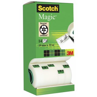 3M Scotch Klebefilm Magic 810 19 mm x 33 m 14 Rollen