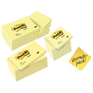 Post-it Haftnotizen 76 x 76 mm gelb 5 + 1 GRATIS