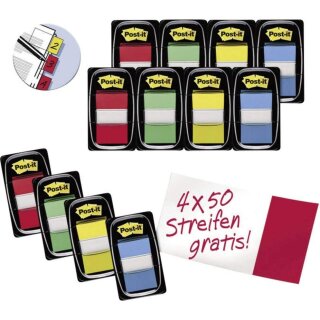 Post-it Haftmarker Index 25,4 x 43,2 mm Vorteilspack 12 x 50 Streifen