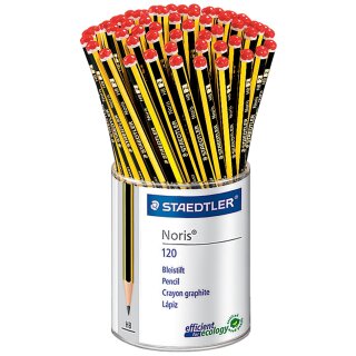 STAEDTLER Bleistift Noris mit Radierer 72er Köcher