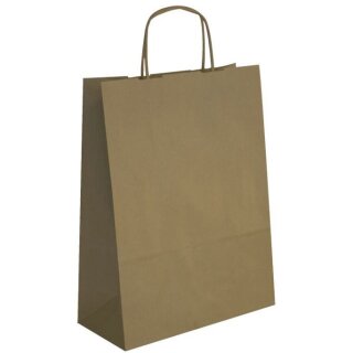 APLI Papiertragetasche aus Kraftpapier groß braun 50 Tüten
