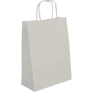 APLI Papiertragetasche aus Kraftpapier groß weiß 50 Tüten