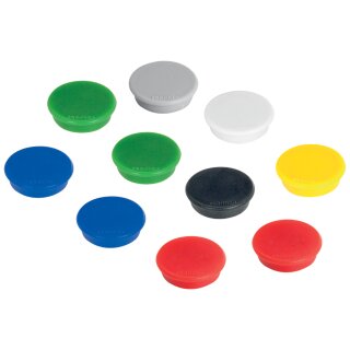 FRANKEN Haftmagnet Haftkraft: 1.500 g Durchmesser 38 mm farbig sortiert 10 Magnete