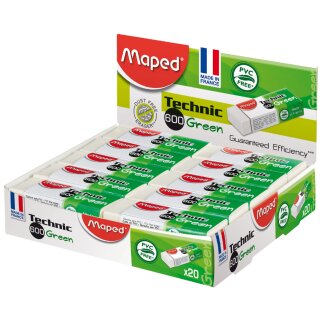 Maped Kunststoff Radierer Technic 600 Green 20er Display (Preis pro Stück)