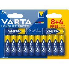 VARTA Alkaline Batterie Longlife Power Mignon AA 8+4...