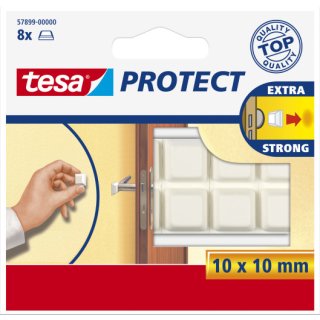 tesa Protect Schutzpuffer quadratisch 10 x 10 mm weiß selbstklebend 8 Stück