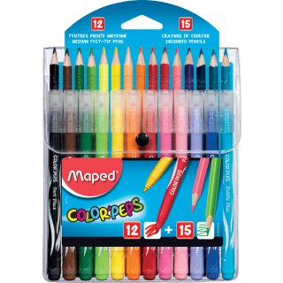 Maped Kombipackung Buntstifte und Fasermaler COLORPEPS