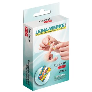 LEINA Pflaster Set "Kinder" 20-teilig bunte Motive wasserabweisen