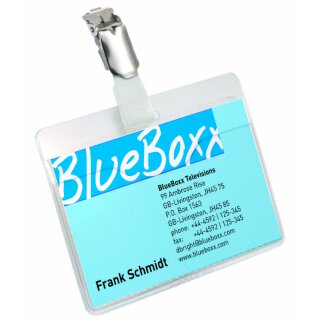 DURABLE Namensschild oben geschlossen mit Clip transparent 5 Schilder