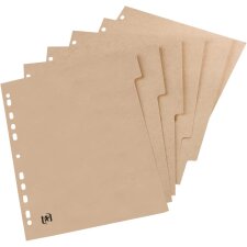 Oxford Karton Register TOUAREG blanko DIN A4 6-teilig beige