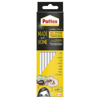 Pattex Heißklebepatrone HOT STICKS "Made at Home rund transparent 10 Stück