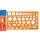 Maped Zeichenschablone NORMOGRAPHE TECHNIC orange