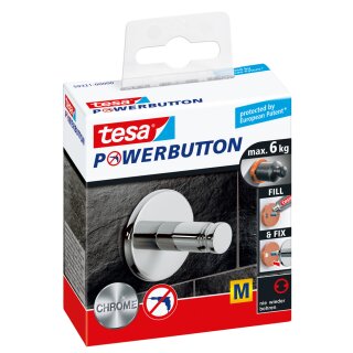 tesa Powerbutton Haken Universal medium chrom