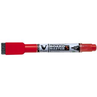 PILOT Whiteboard Marker V BOARD MASTER S mit Schwämmchen rot