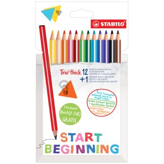STABILO Dreikant Buntstifte Trio dick 12+1 Promo Etui