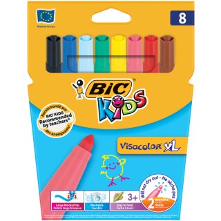BIC KIDS Fasermaler Visacolor 8er Kartonetui