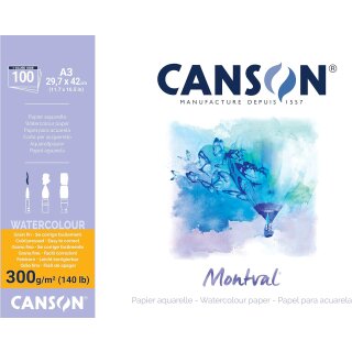 CANSON Aquarellblock "Montval" DIN A3 100 Blatt