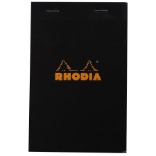 RHODIA Notizblock No. 14 110 x 170 mm kariert schwarz