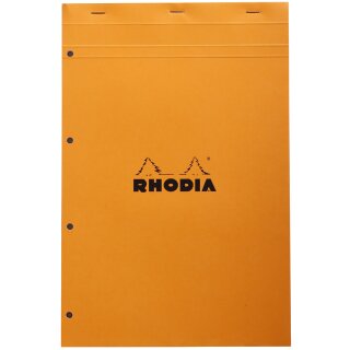 RHODIA Notizblock No. 20 DIN A4+ kariert orange