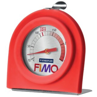 FIMO Ofen Thermometer Messbereich: 0-300 Grad roter Silikonmantel