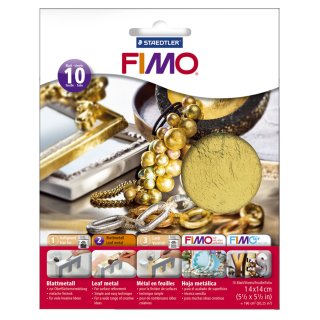 FIMO Blattmetall gold 10 Blatt