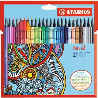 STABILO Fasermaler Pen 68 24er Karton Etui