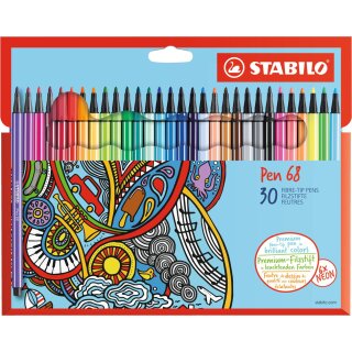 STABILO Fasermaler Pen 68 30er Karton Etui