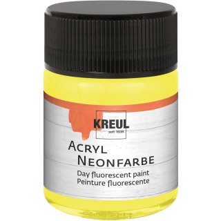 KREUL Acryl Neonfarbe im Glas neongelb 50 ml