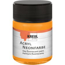 KREUL Acryl Neonfarbe im Glas neonorange 50 ml
