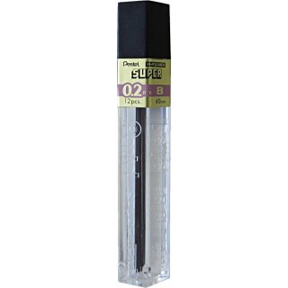 Pentel Druckbleistift Mine HI POLYMER SUPER Härtegrad: B 0,2 mm 12 Minen