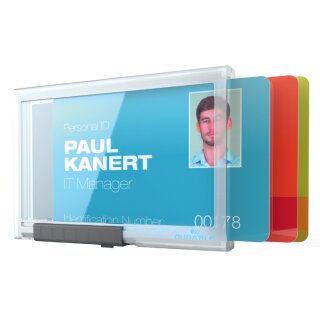 DURABLE Ausweishalter PUSHBOX TRIO transparent 10 Stück