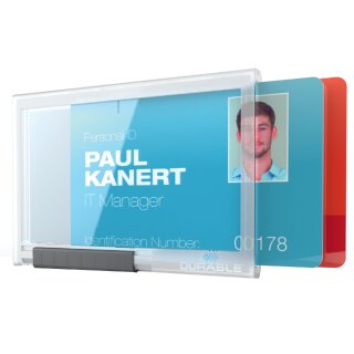 DURABLE Ausweishalter PUSHBOX DUO transparent 10 Stück