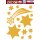 HERMA Weihnachts Fensterbild "Sterne" gold 210 x 297 mm