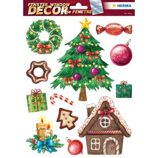 HERMA Weihnachts Fensterbild "Weihnachtszeit" 210 x 297 mm
