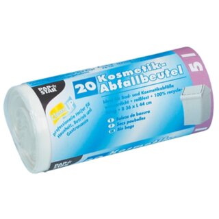 STARPAK Mülleimerbeutel LDPE 5 Liter weiß 20 Beutel auf Rolle